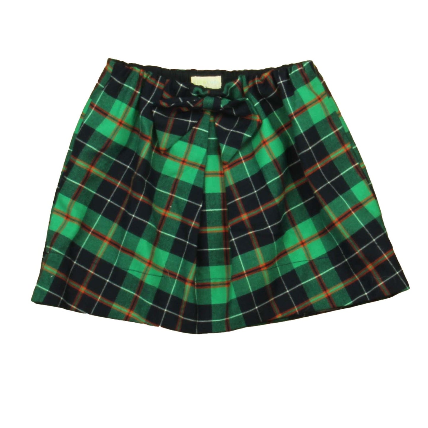 Crewcuts Girls Green Plaid Skirt Size: 3T