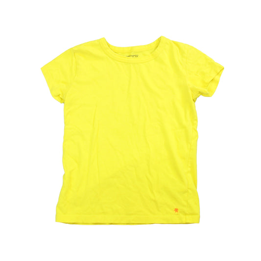Crewcuts Girls Yellow T-Shirt Size: 6-7 Years