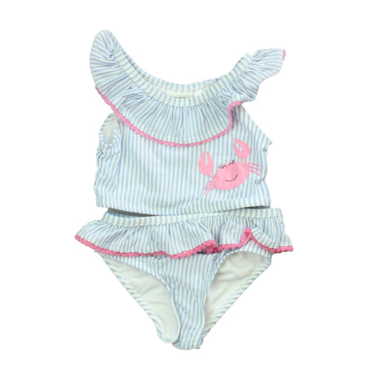 Crown & Ivy Girls Blue | White Whale 2-piece Swimsuit Size: 12 Months Blue | White Whale