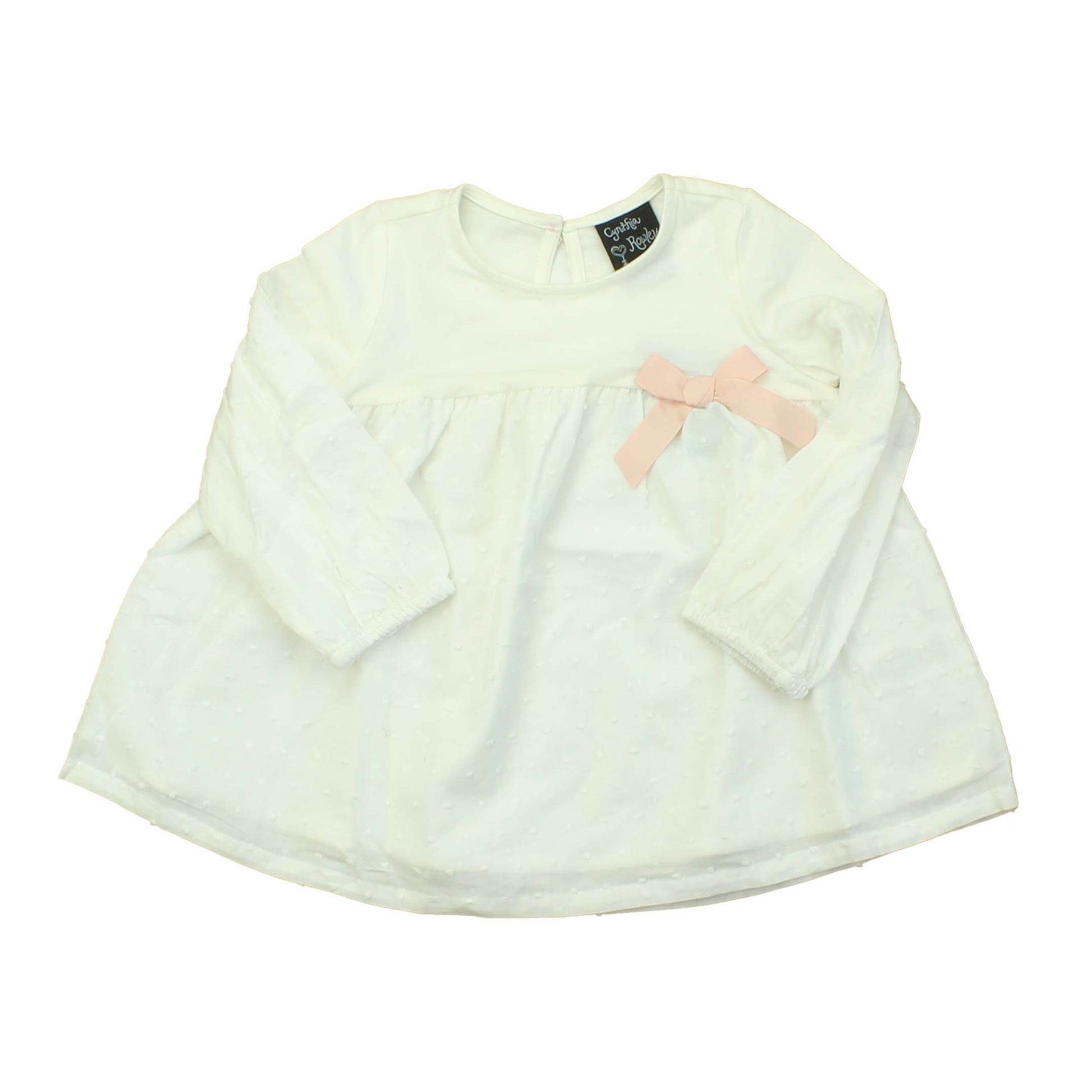 Cynthia Rowley Girls White | Pink Long Sleeve Shirt Size: 24 Months White | Pink