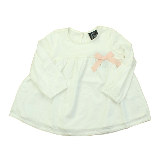 Cynthia Rowley Girls White | Pink Long Sleeve Shirt Size: 24 Months White | Pink