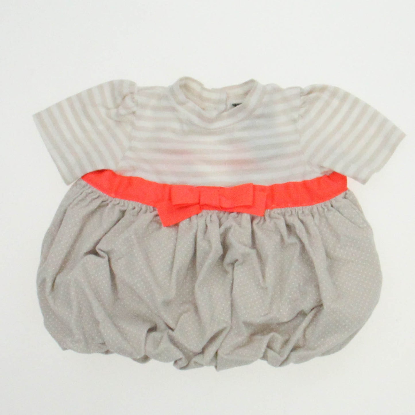 Cynthia Rowley Girls Ivory Stripe | Orange Dress Size: 3-6 Months Ivory Stripe | Orange