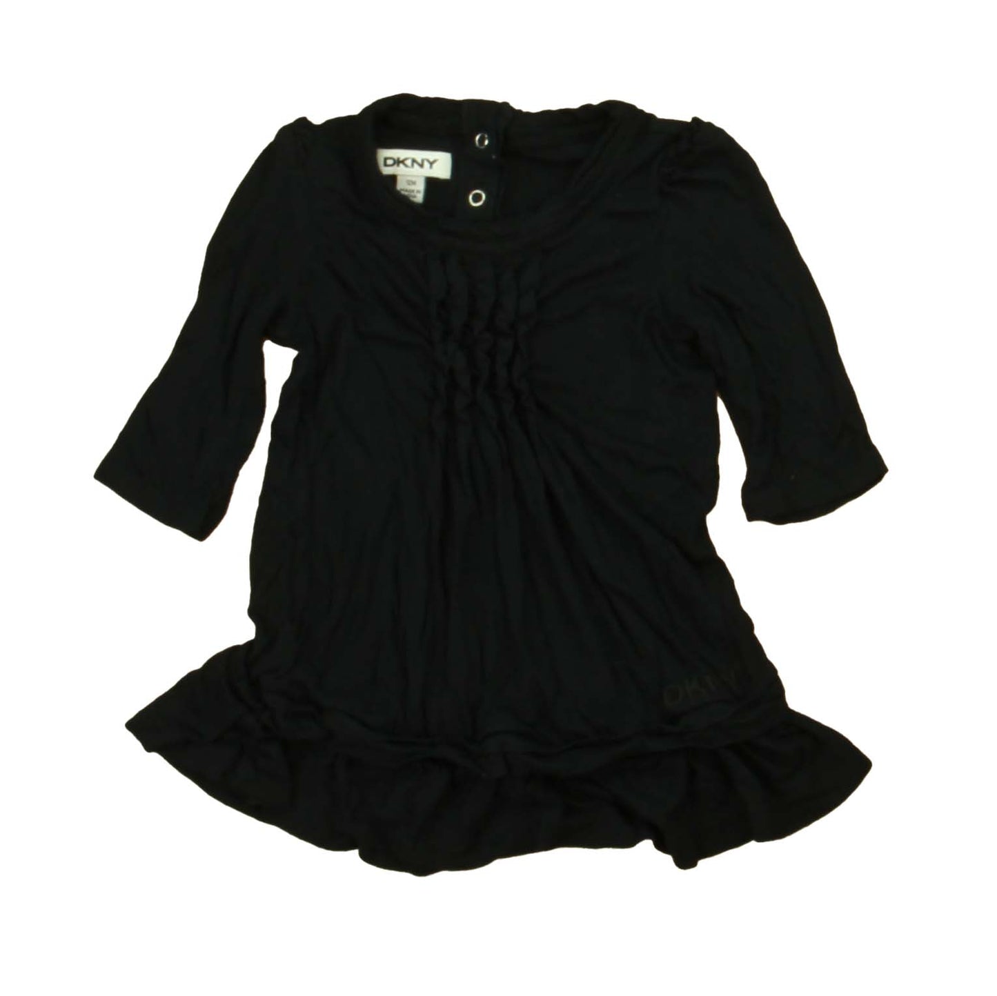 DKNY Girls Black Dress Size: 12 Months Black