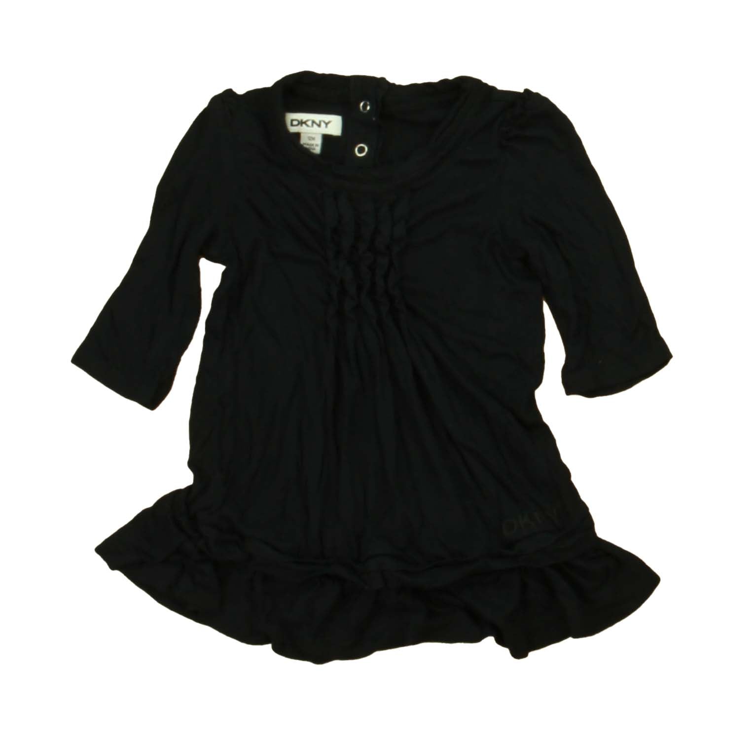DKNY Girls Black Dress Size: 12 Months Black