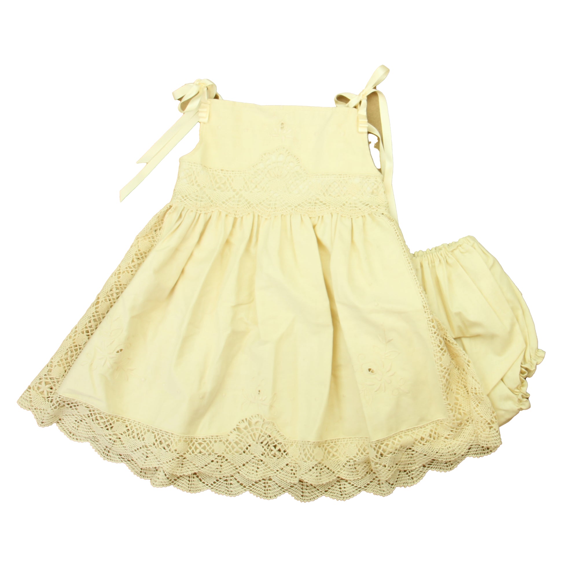 Design by Rendezvous Girls Ivory Dress Size: 12 Months Ivory