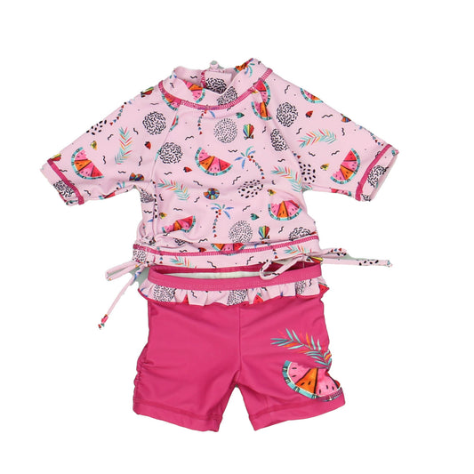 Deux par deux Girls Pink 2-piece Swimsuit Size: 3-6 Months Pink