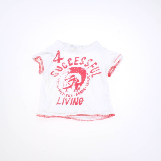 Diesel Boys White | Red Graphic T-Shirt Size: 18 Months White | Red Graphic