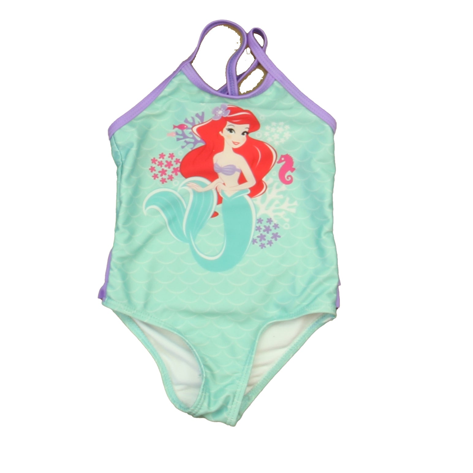 Disney Girls Purple | Aqua Mermaid 1-piece Swimsuit Size: 12 Months Purple | Aqua Mermaid