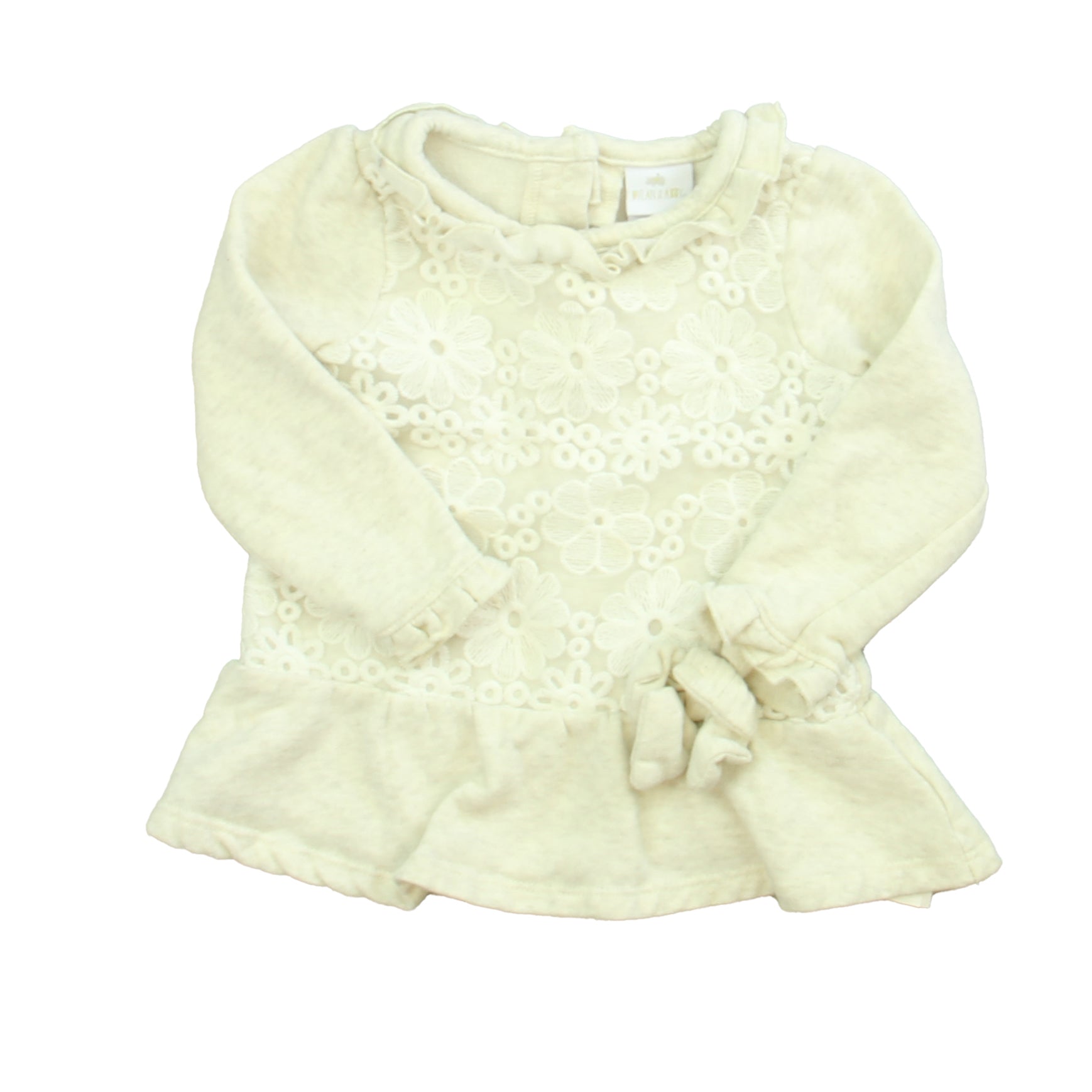 Dylan & Abby Girls Ivory Long Sleeve Shirt Size: 18 Months Ivory