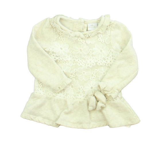 Dylan & Abby Girls Ivory Long Sleeve Shirt Size: 18 Months Ivory
