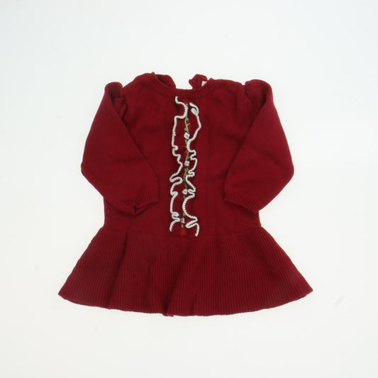 Dylan & Abby Girls Red Sweater Dress Size: 6-9 Months Red