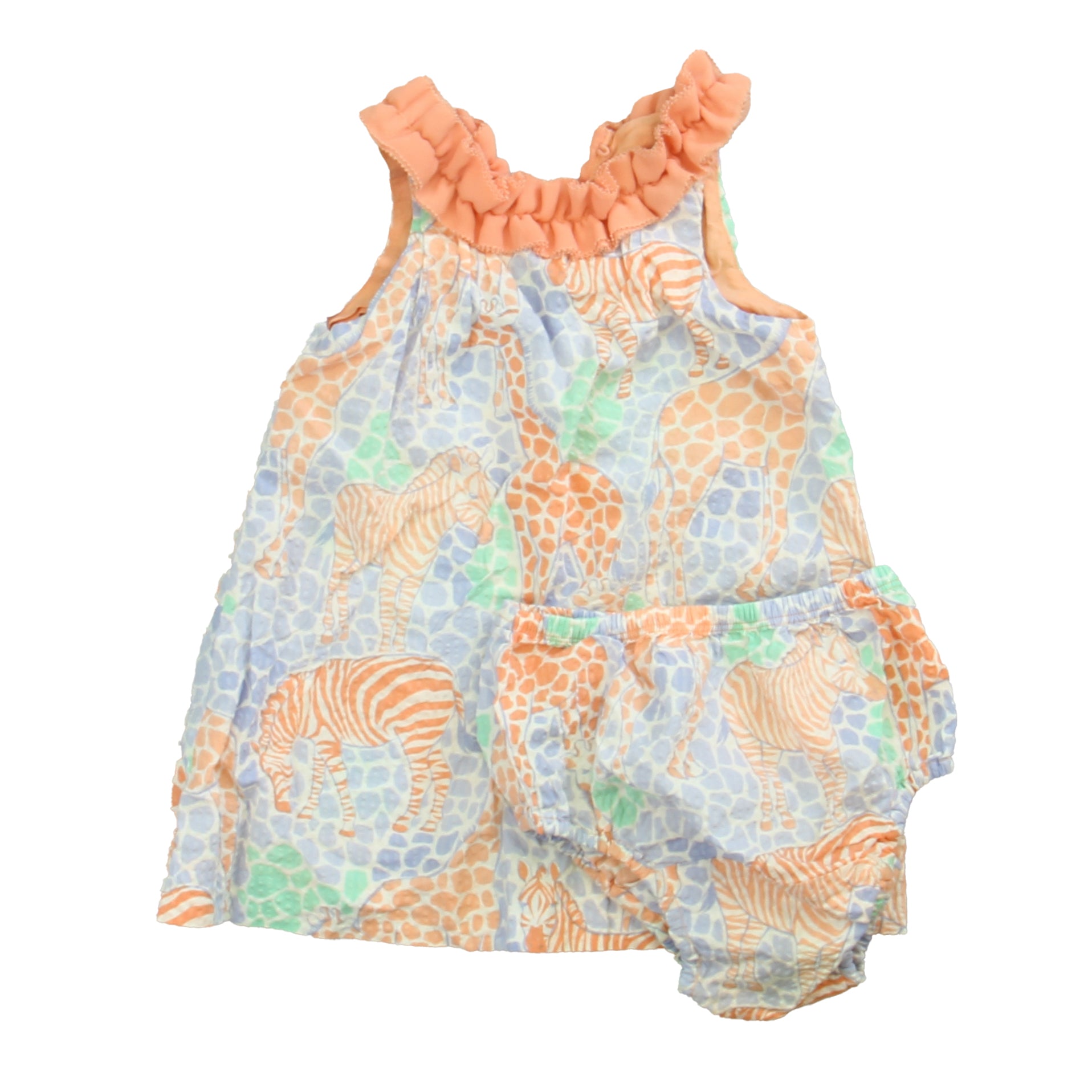 E. Land Girls Coral | Blue Dress Size: 18 Months Coral | Blue