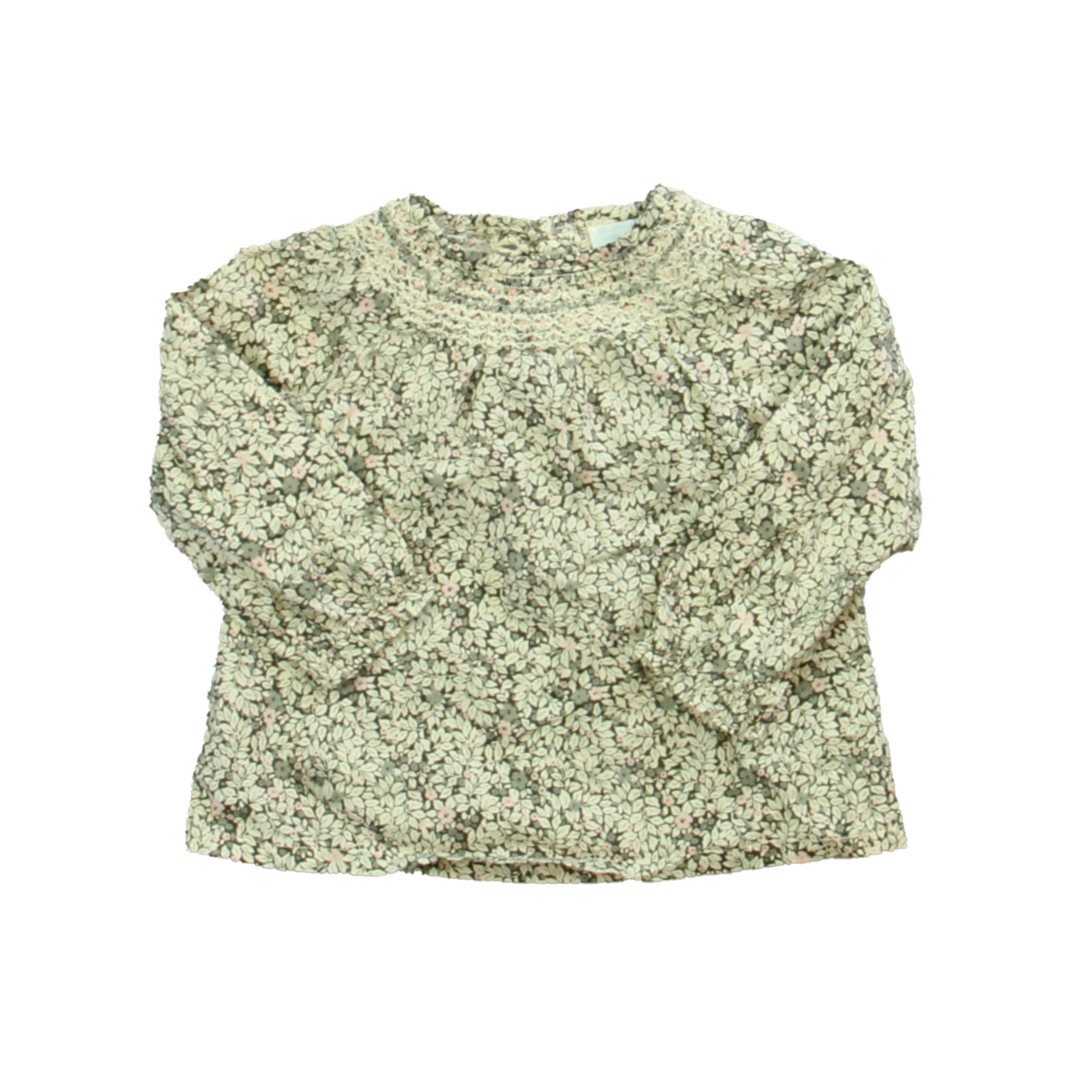 Edgehill Collection Boys Ivory | Pink Floral Blouse Size: 12 Months Ivory | Pink Floral