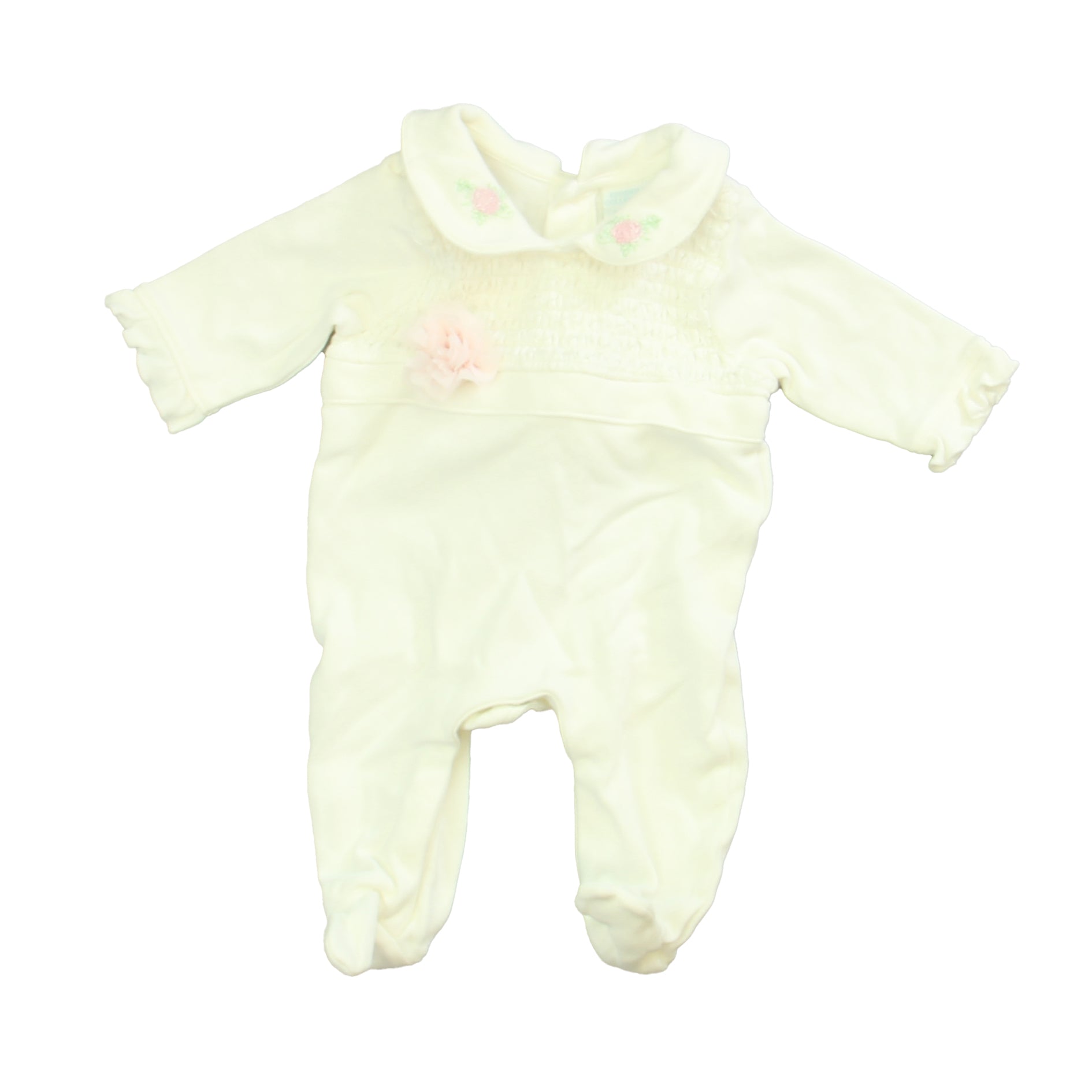 Edgehill Collection Girls White Long Sleeve Outfit Size: Newborn White