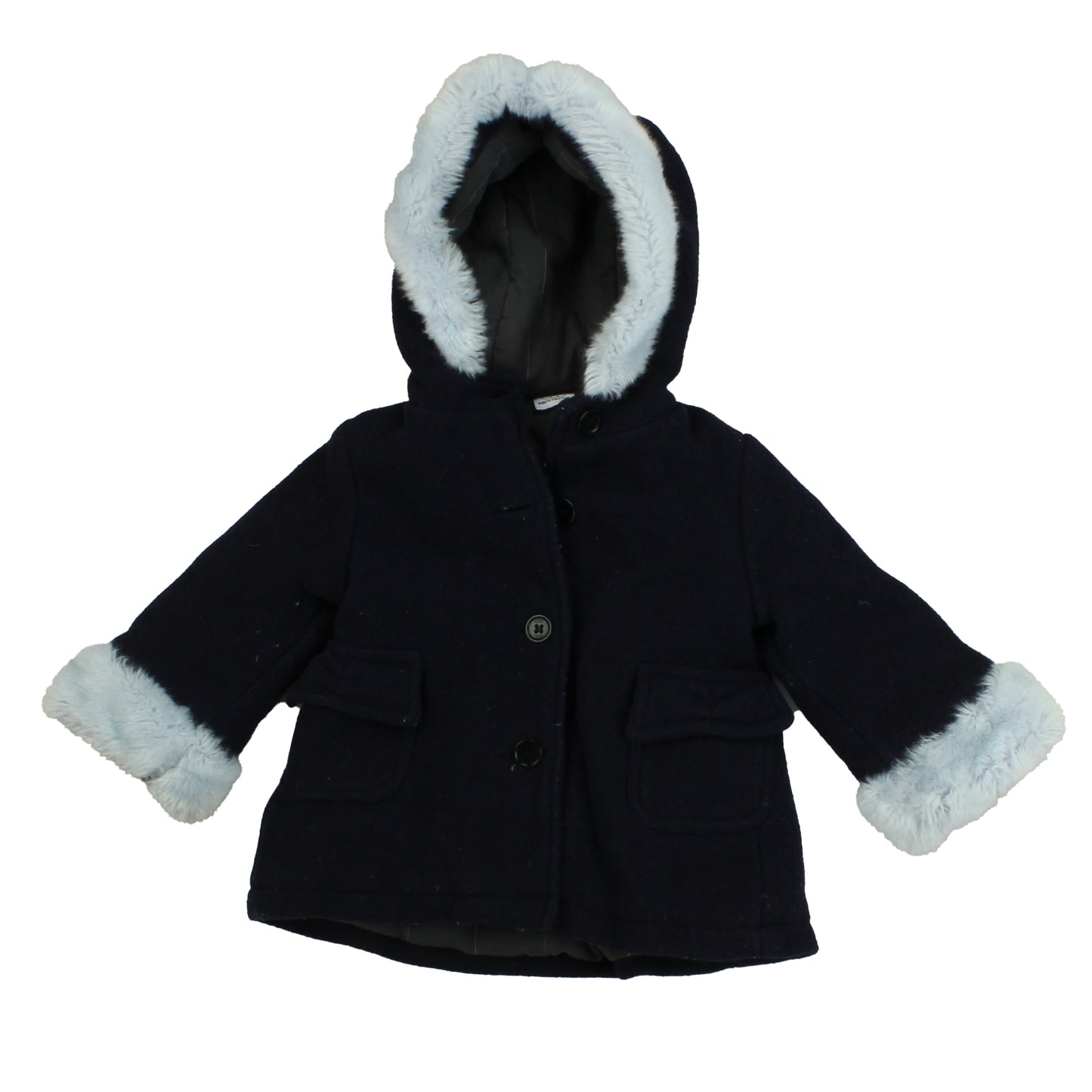 Egg Girls Blue Winter Coat Size: 12-18 Months