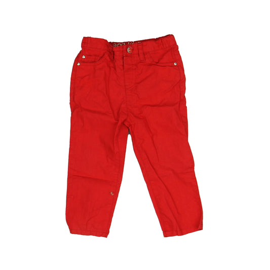 Egg Unisex Red Pants Size: 18 Months Red