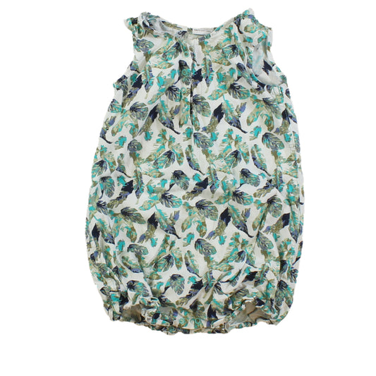 Egg Girls White | Green | Butterflies Romper Size: 18 Months White | Green | Butterflies