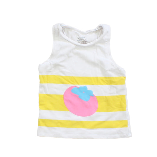 Egg Girls White | Yellow | Pink Tank Top Size: 18 Months White | Yellow | Pink