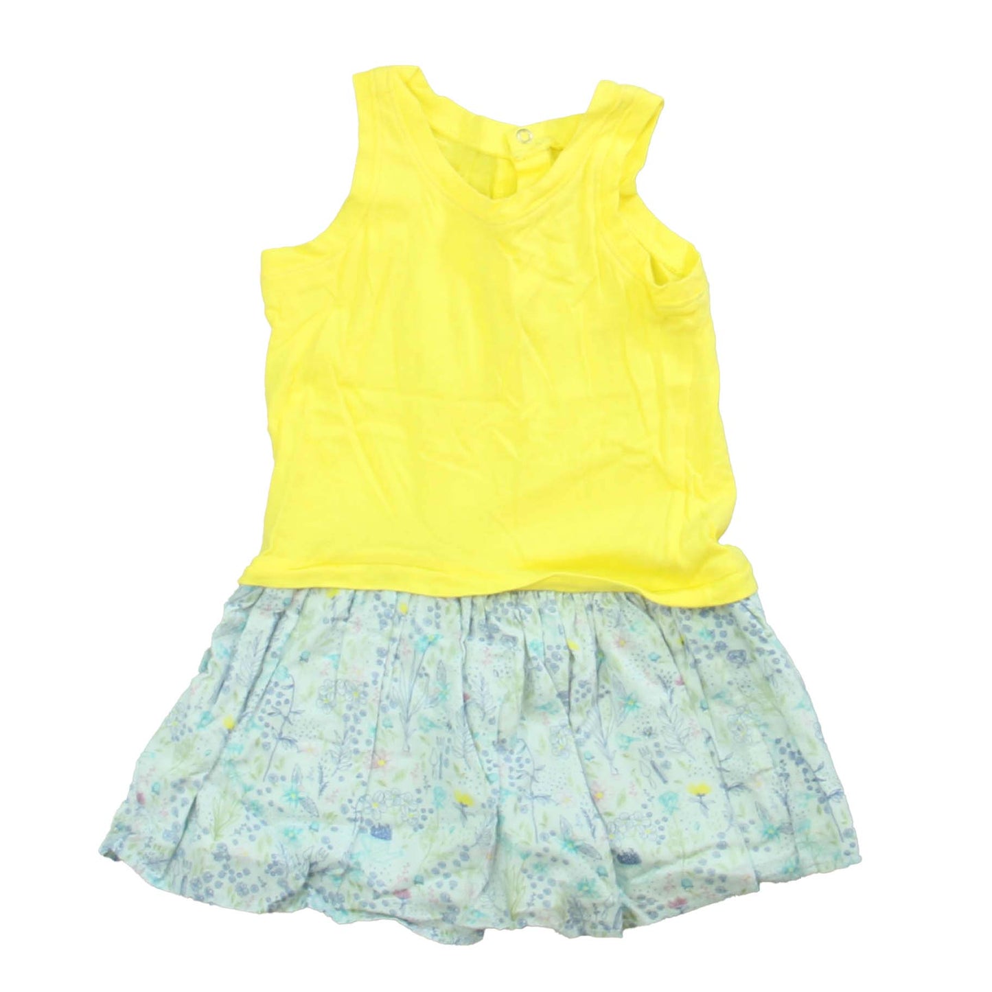 Egg Girls Yellow | Blue Dress Size: 18 Months Yellow | Blue