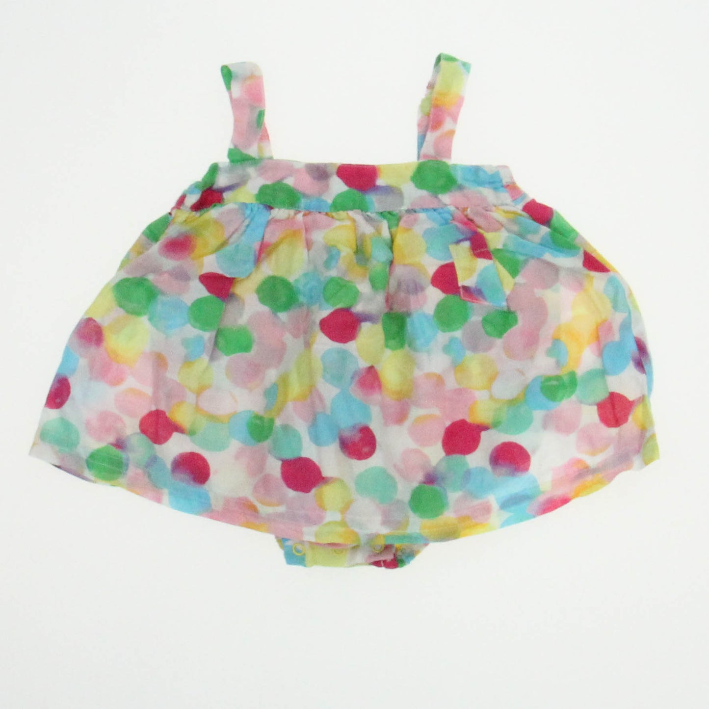 Egg Girls Rainbow dots Romper Size: 6-12 Months Rainbow dots