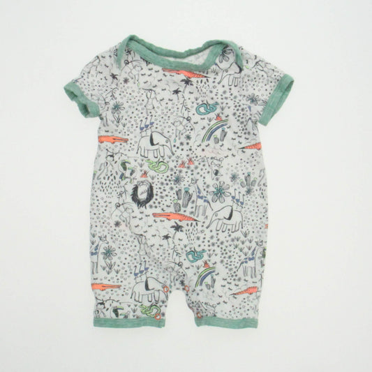 Egg Unisex White | Green Romper Size: 6 Months White | Green