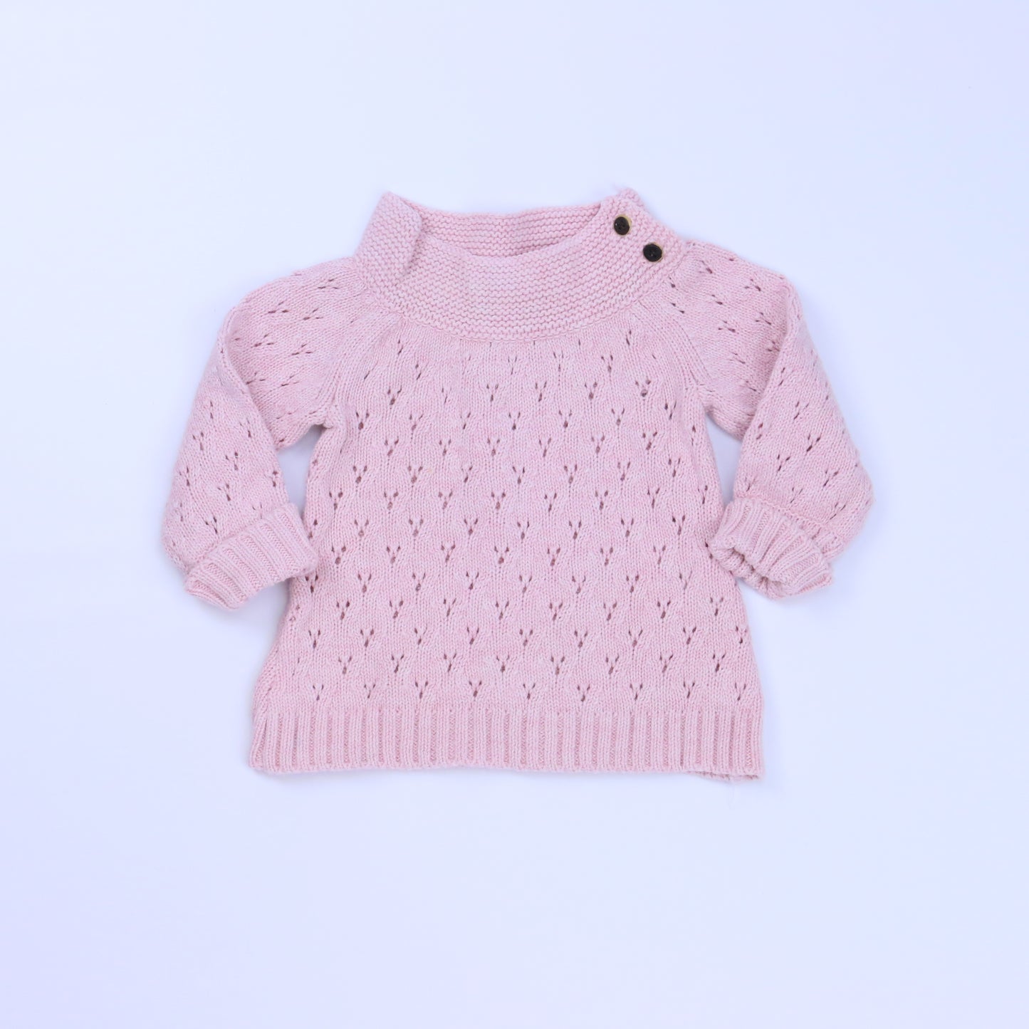 Egg Girls Pink Sweater Dress Size: 3-6 Months Pink
