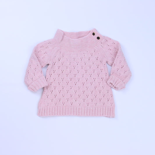 Egg Girls Pink Sweater Dress Size: 3-6 Months Pink