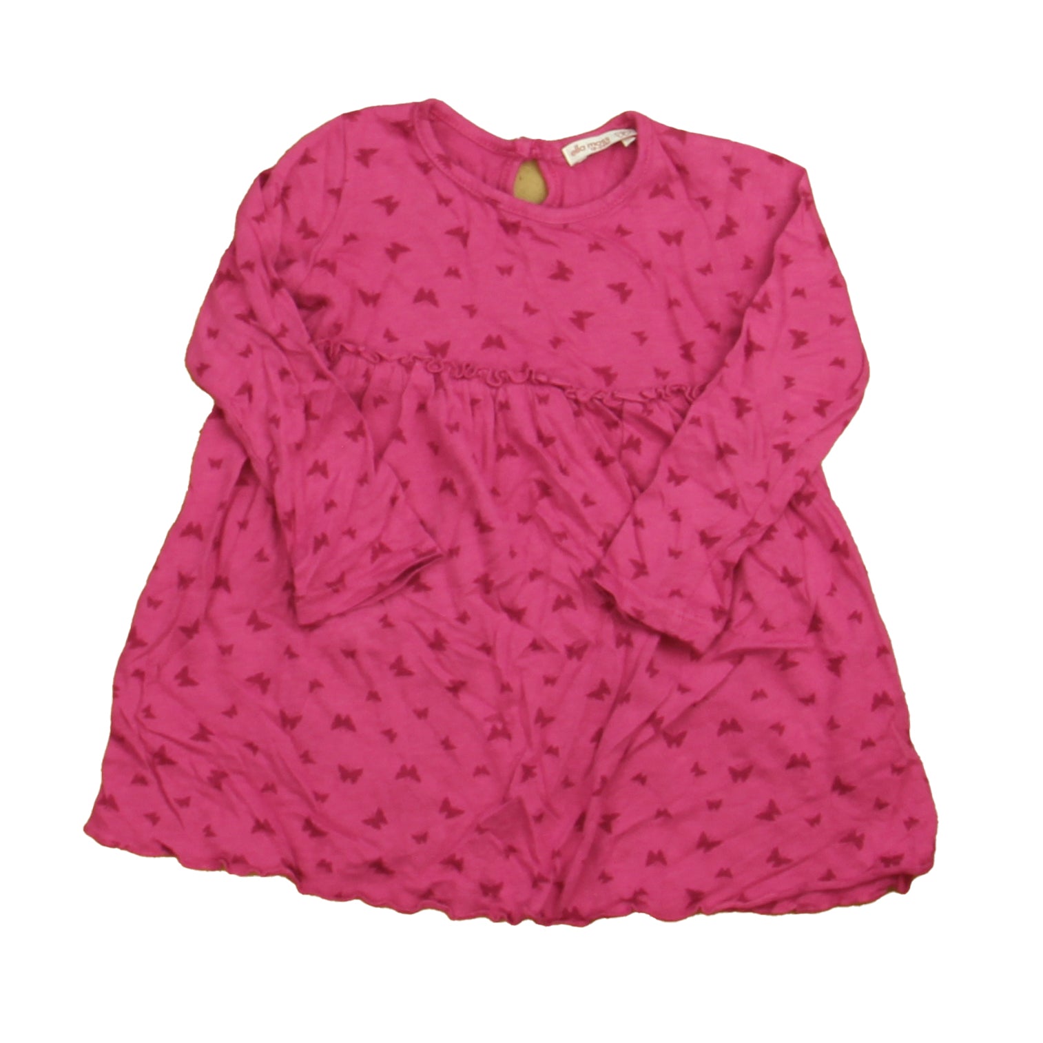 Ella Moss Girls Pink Butterflies Dress Size: 18-24 Months Pink Butterflies