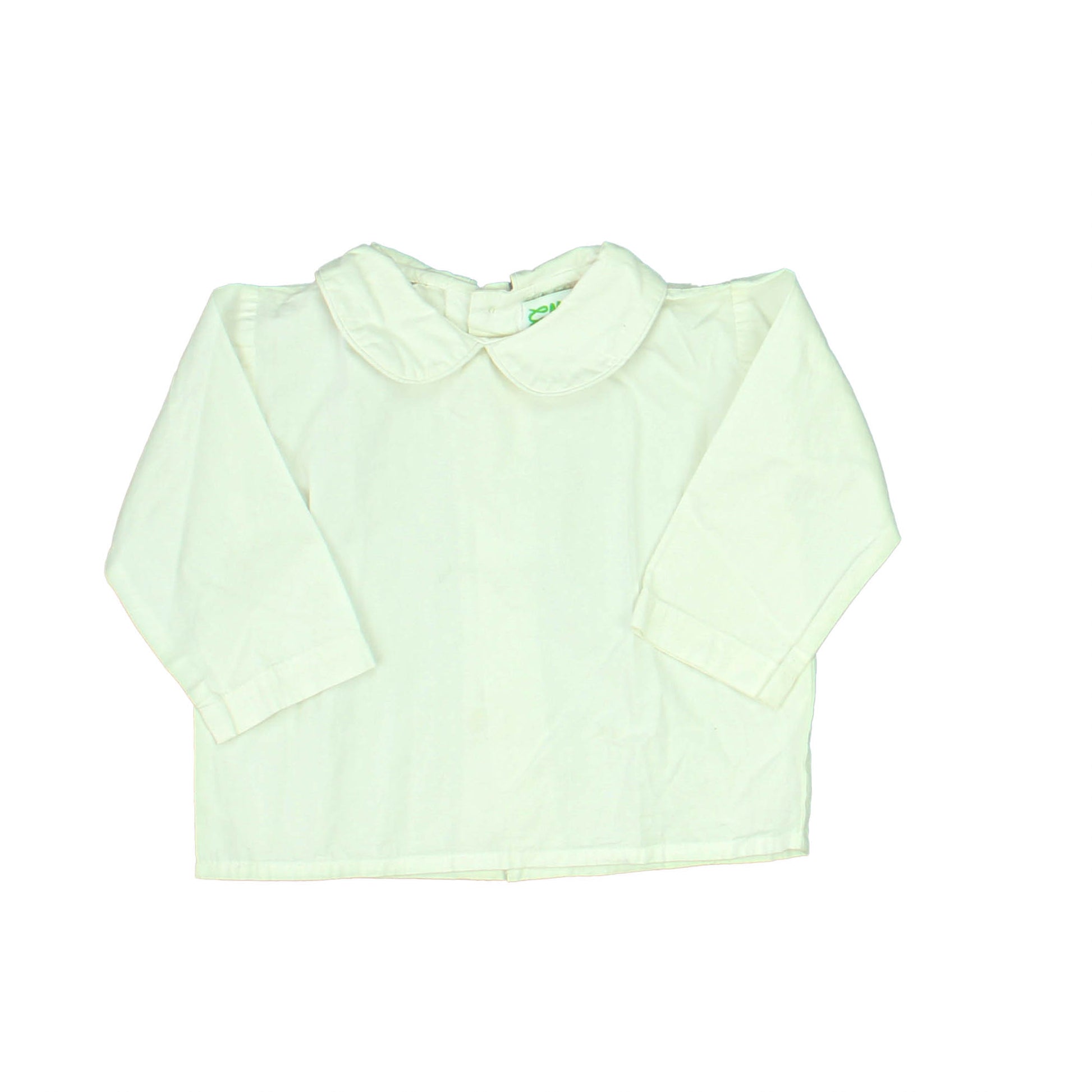 EllieO Girls White Blouse Size: 12 Months White