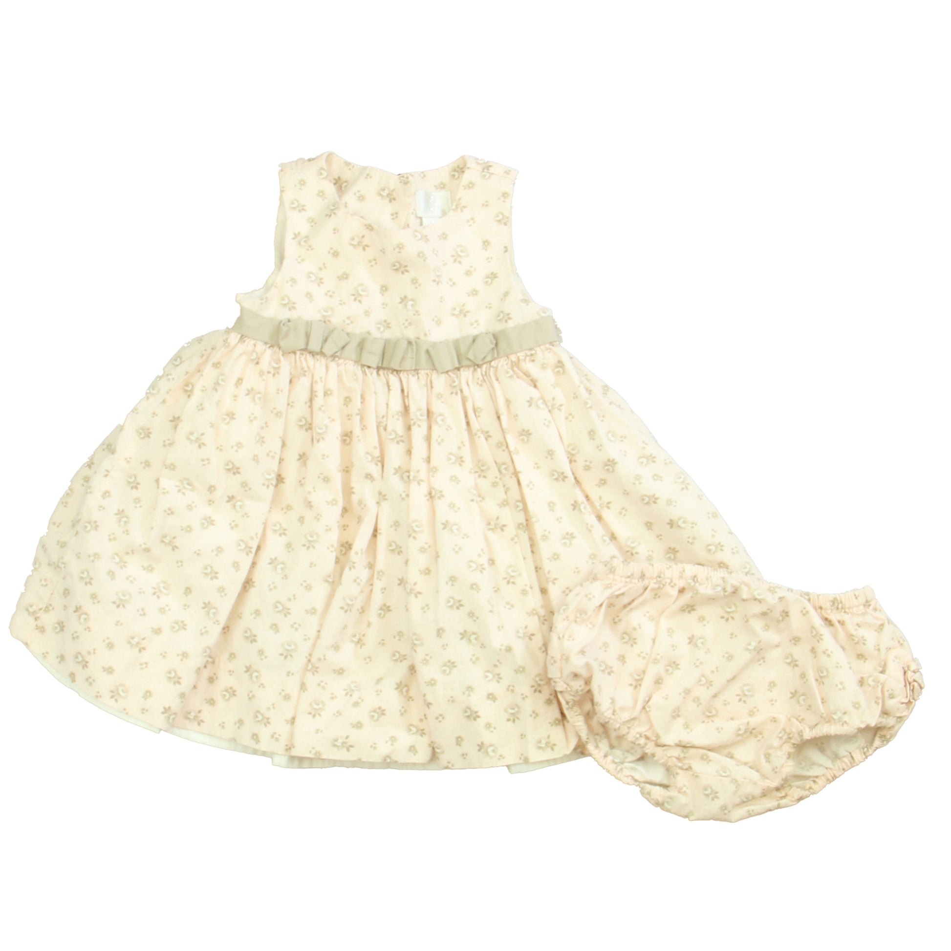 Emma's Garden Girls Pink | Tan Dress Size: 9 Months Pink | Tan