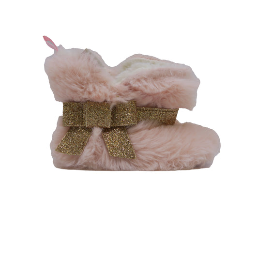 Esprit Girls Pink Booties Size: 9-12 Months Pink