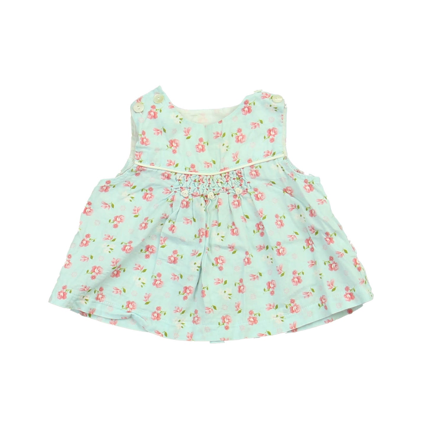 Fantaisie Bebes Girls Blue | Pink | Floral Tank Top Size: 9 Months Blue | Pink | Floral