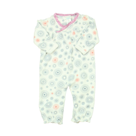 Feather Baby Girls White | Purple | Blue Long Sleeve Outfit Size: 0-6 Months White | Purple | Blue