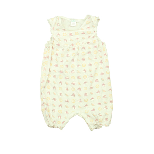 Feather Baby Girls White | Pink | Purple Romper Size: 9-12 Months White | Pink | Purple