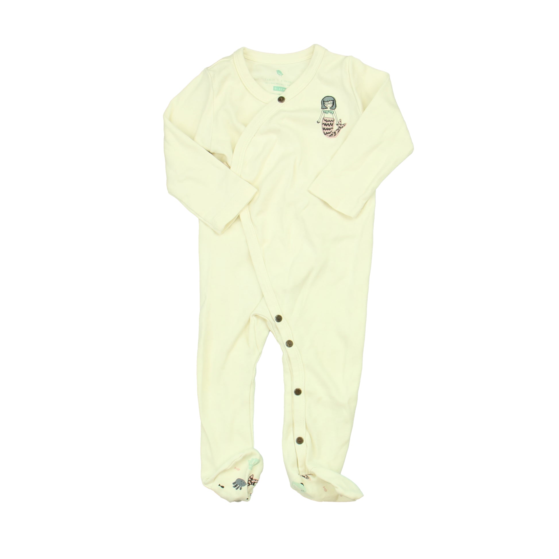 Finn & Emma Girls Ivory Mermaid Long Sleeve Outfit Size: 9-12 Months Ivory Mermaid