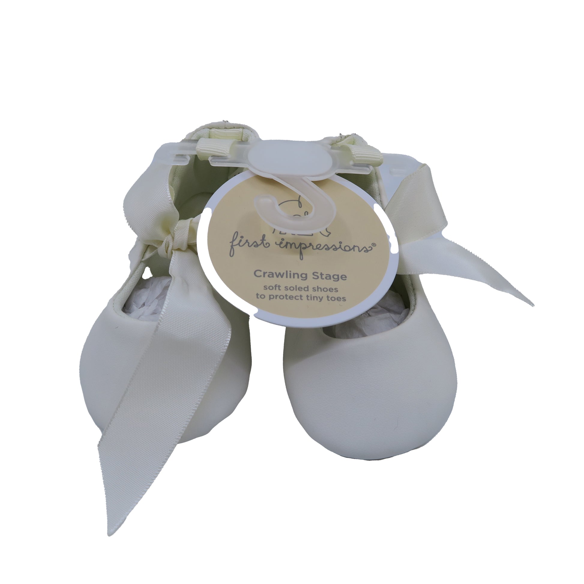 First Impressions Girls White Shoes Size: 0-2 Months White