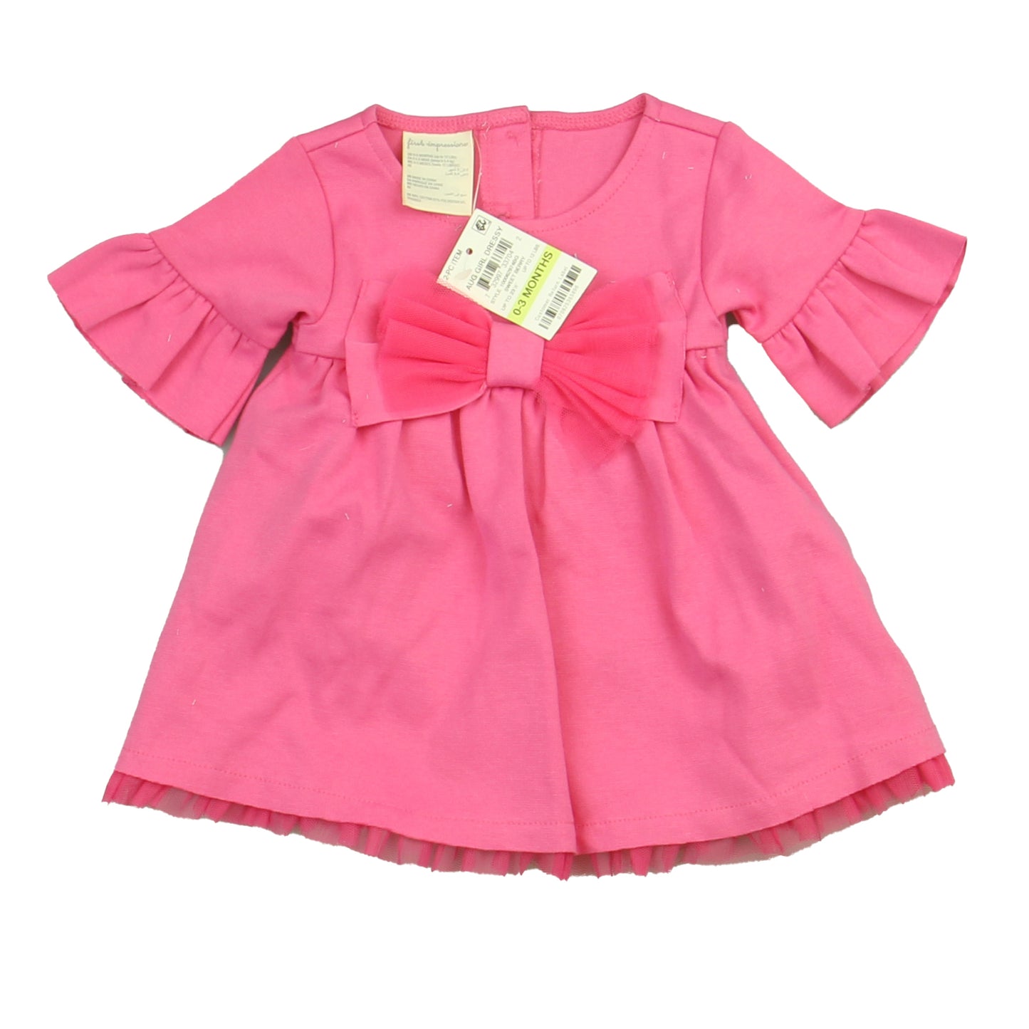 First Impressions Girls Pink Dress Size: 0-3 Months Pink