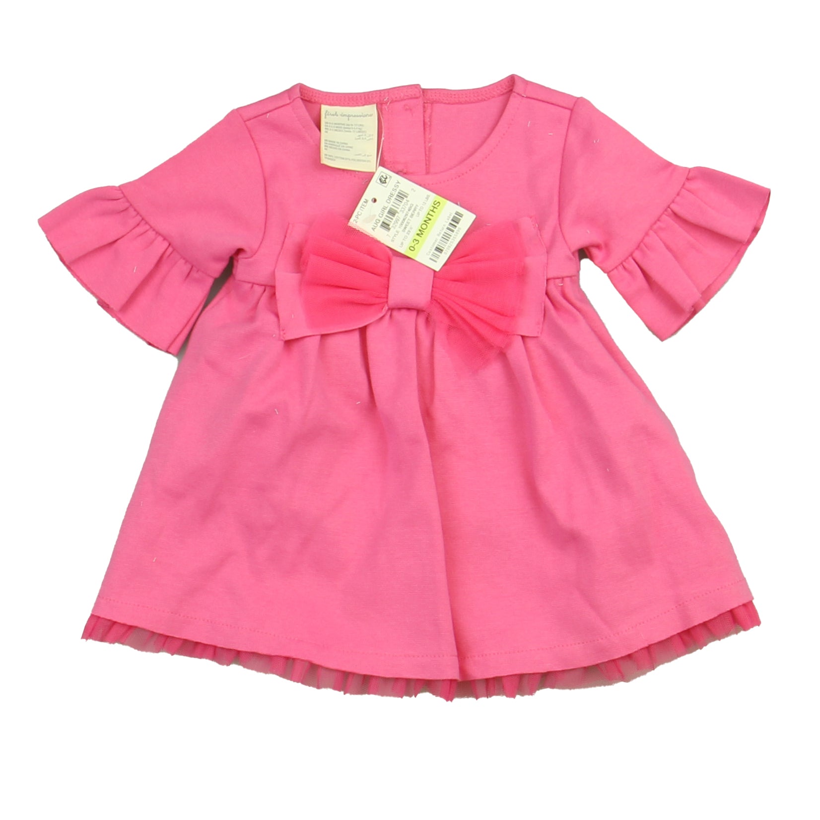 First Impressions Girls Pink Dress Size: 0-3 Months Pink