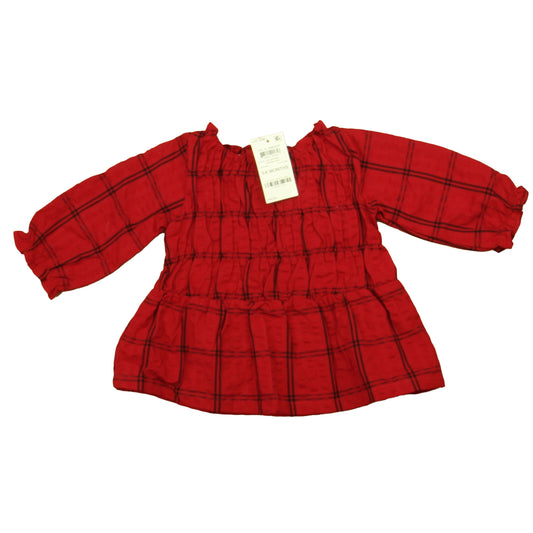 First Impressions Girls Red | Black Dress Size: 3-6 Months Red | Black
