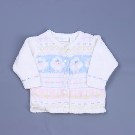 First Moments Girls White Cardigan Size: 6-9 Months White