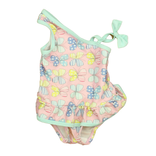 Floatimini Girls Pink Butterflies 1-piece Swimsuit Size: 12 Months Pink Butterflies