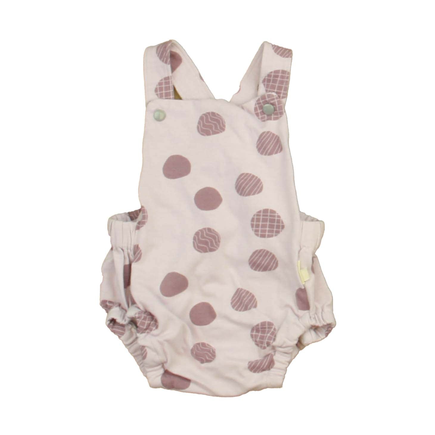 Four Little Buttons Girls Purple Romper Size: 9-12 Months Purple