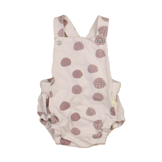 Four Little Buttons Girls Purple Romper Size: 9-12 Months Purple