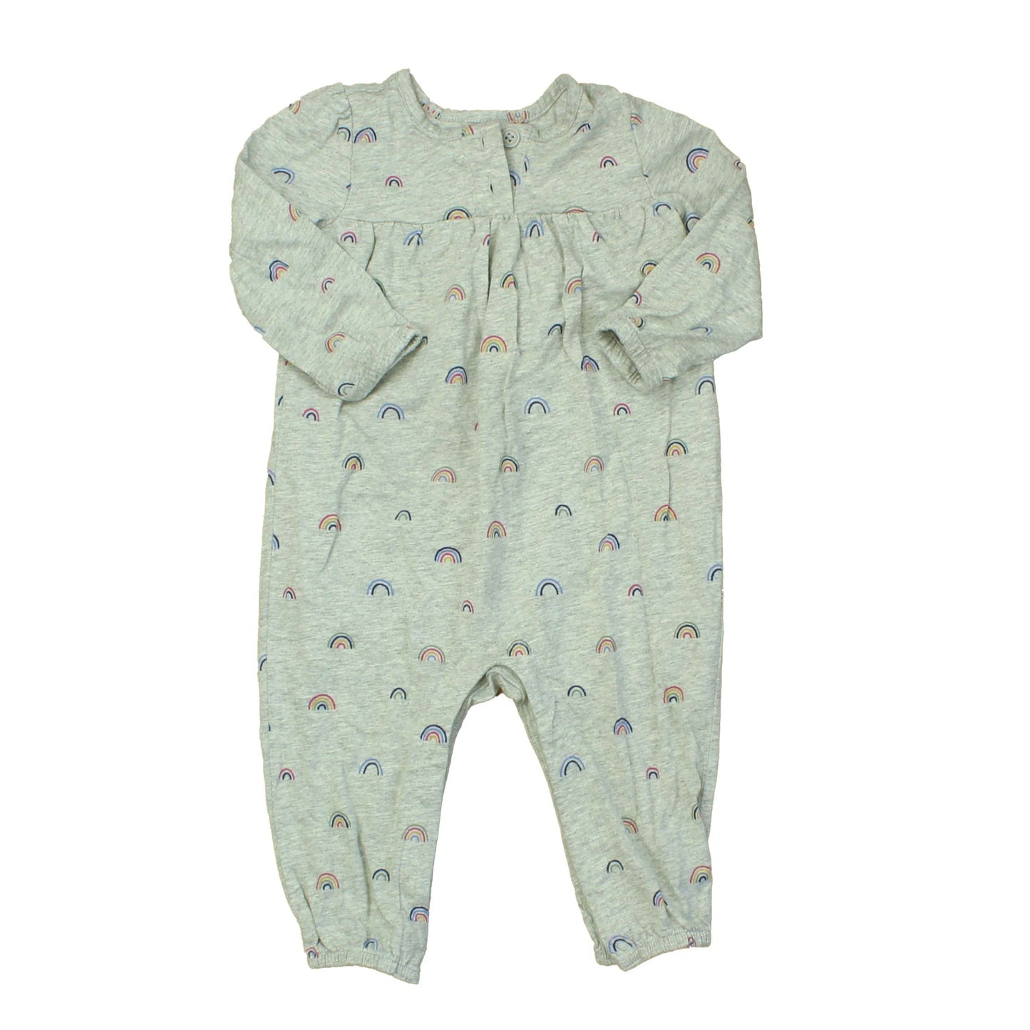 Gap Girls Grey | Rainbows Long Sleeve Outfit Size: 6-12 Months Grey | Rainbows