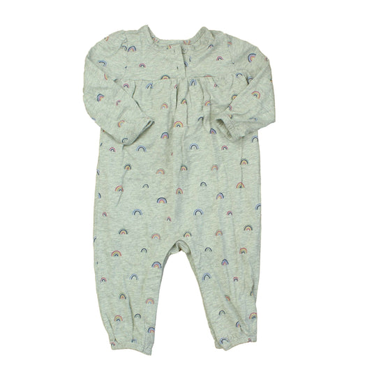 Gap Girls Grey | Rainbows Long Sleeve Outfit Size: 6-12 Months Grey | Rainbows