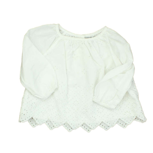 Gap Girls White Blouse Size: 6-12 Months White