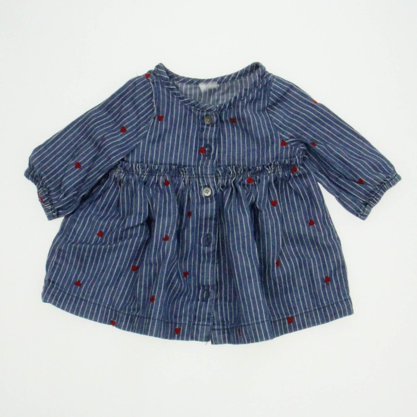 Gap Girls Blue | Hearts Dress Size: 0-3 Months Blue | Hearts