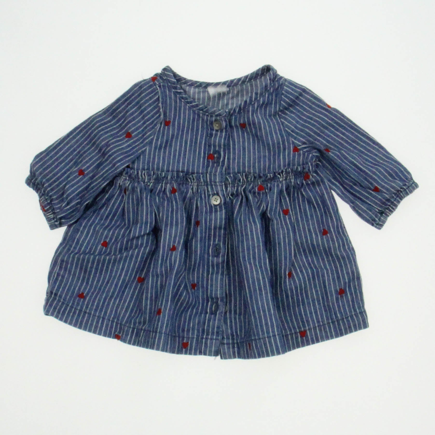 Gap Girls Blue | Hearts Dress Size: 0-3 Months Blue | Hearts