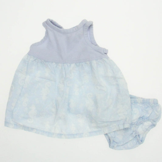 Gap Girls Blue | Seahorses Dress Size: 0-3 Months Blue | Seahorses