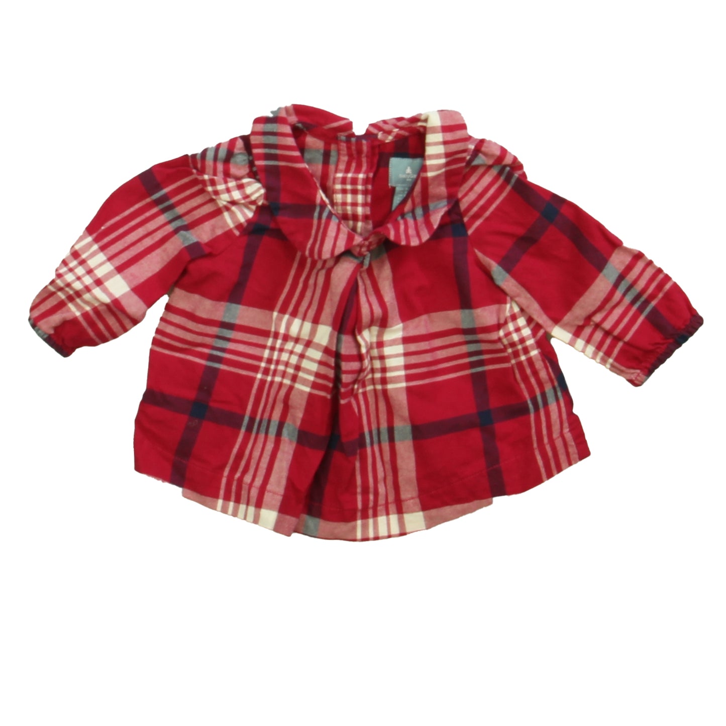 Gap Girls Pink Plaid Blouse Size: 0-3 Months Pink Plaid